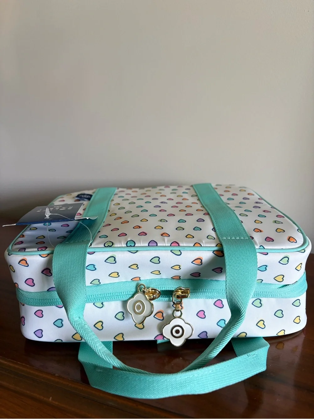 Roller Rabbit Disco Hearts Wave Hanging Toiletry Bag New With Tags - Picture 7 of 8